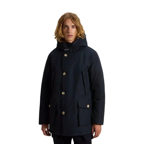 Parka Uomo lungo Arctic, con cappuccio e due tasche frontali con patta